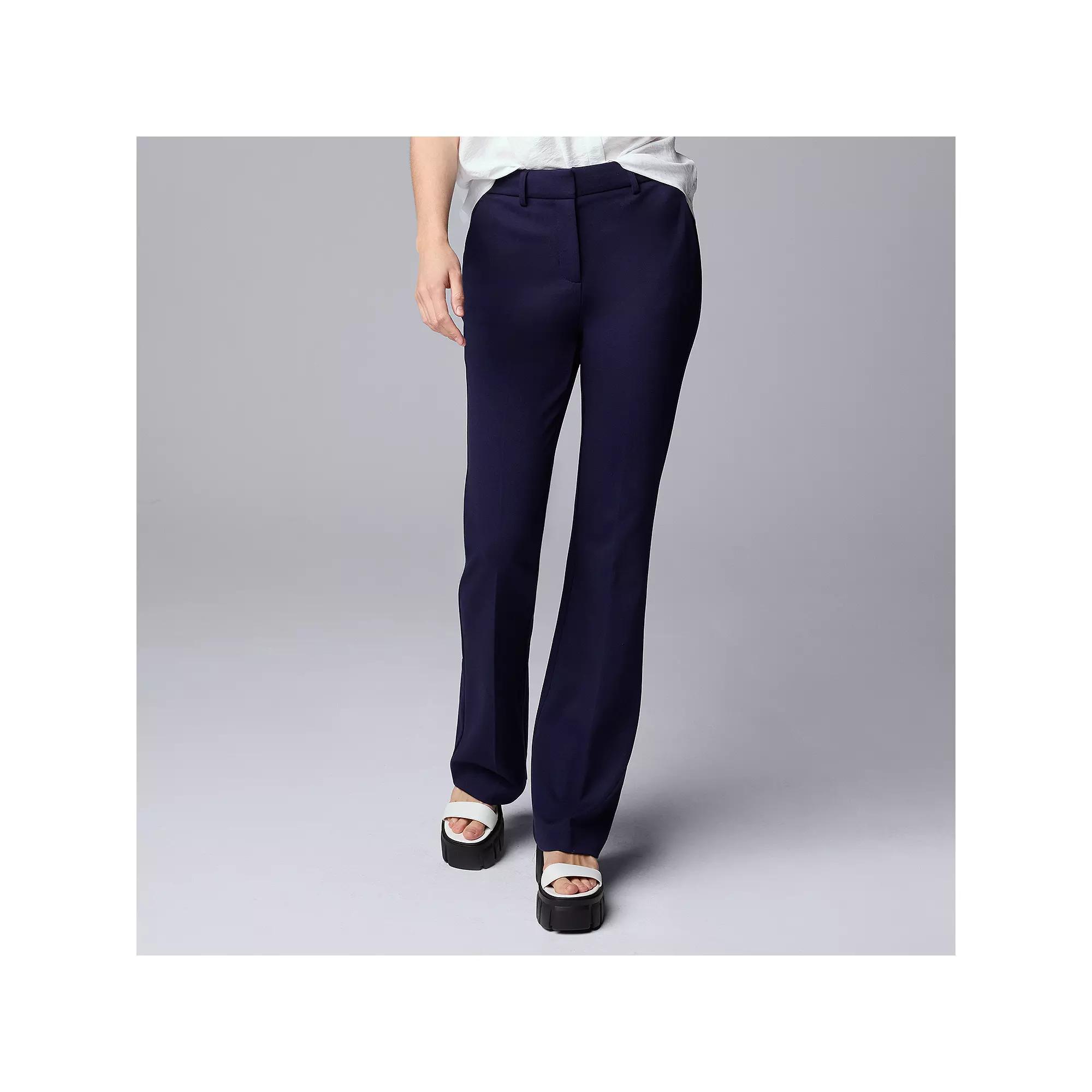 Women's Simply Vera Vera Wang High-Rise Flare Pants, Size: 2, Maritime Blue Product Image