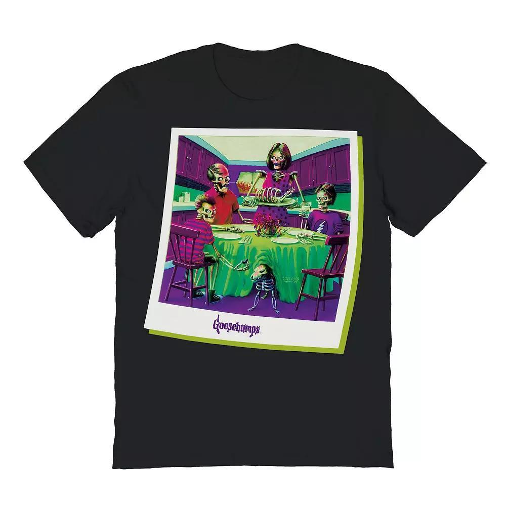 Men's Goosebumps Skeleton Family Graphic Tee, Size: Medium, Black Product Image