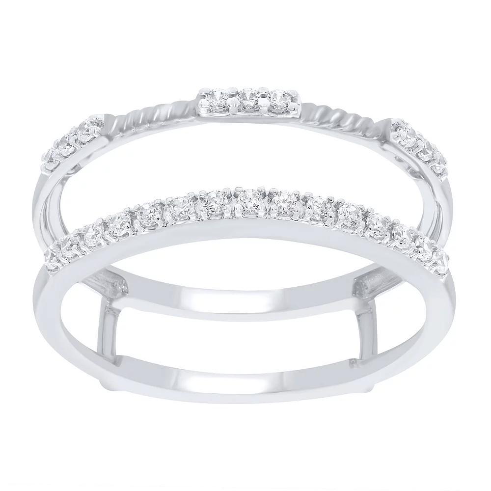 Sterling Silver 1/5 Carat T.W. Diamond Enhancer Ring, Women's, Size: 7 Product Image