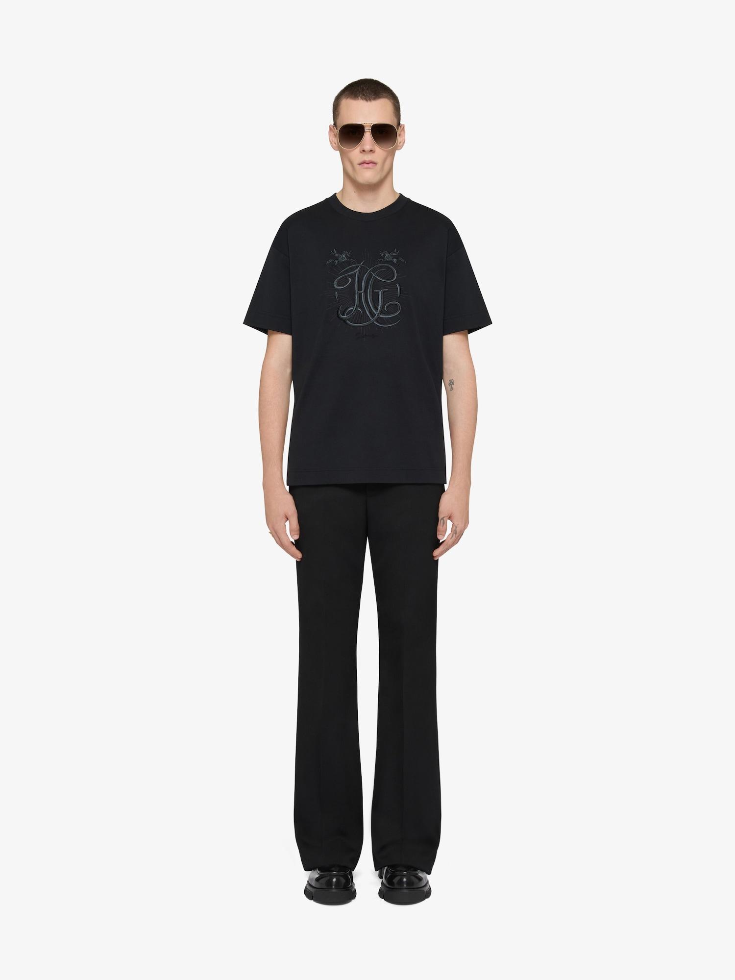 T-shirt in cotton with HG embroidery Product Image