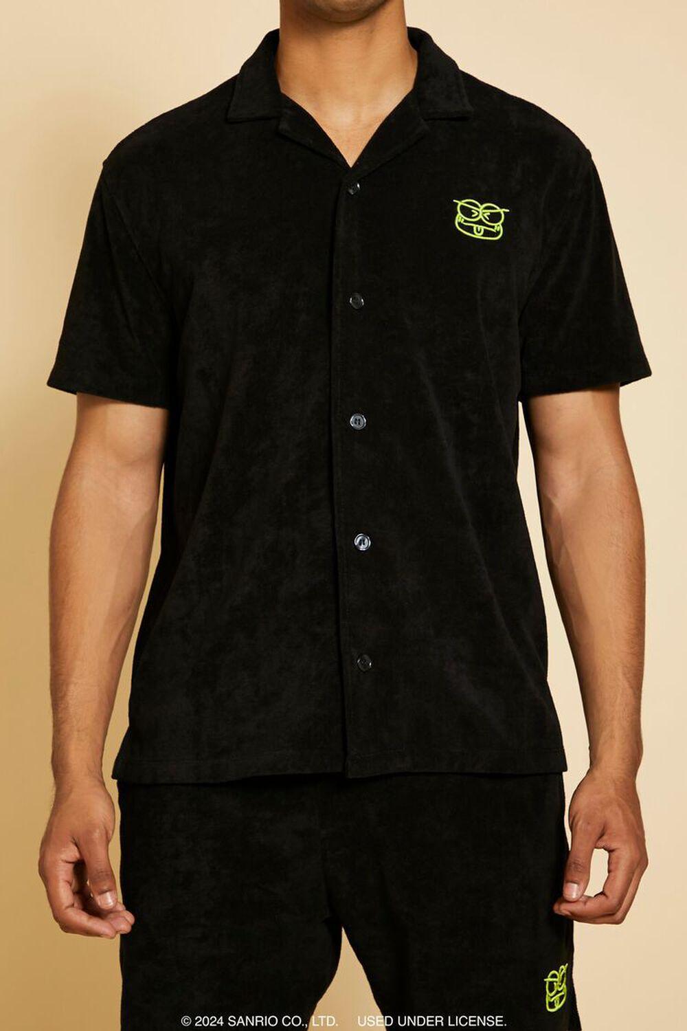 Embroidered Keroppi Terry Cloth Shirt | Forever 21 Product Image