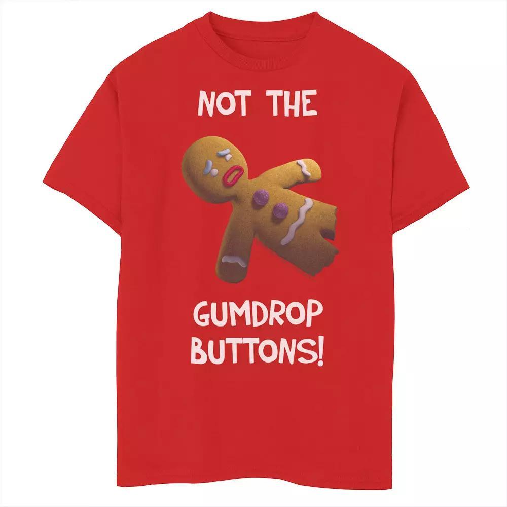 Boys 8-20 Shrek Gingerbread Man Not The Gumdrop Buttons Tee, Boy's, Size: XL, Red Product Image
