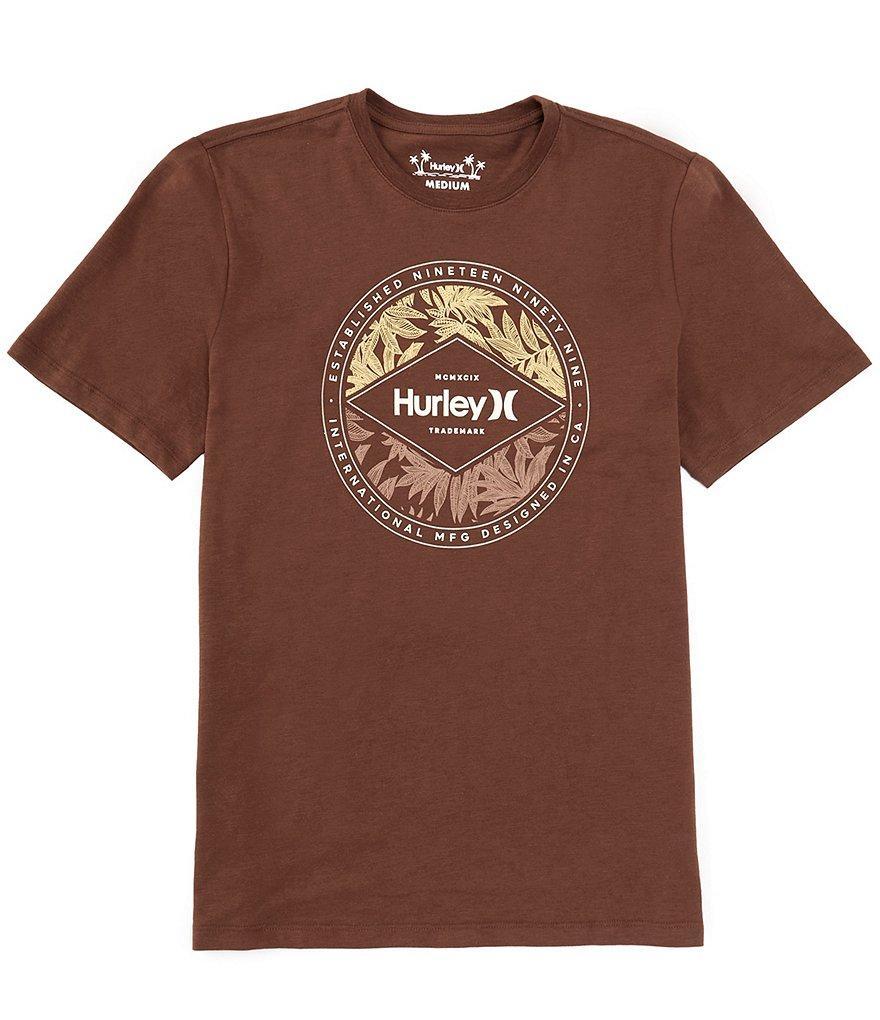 Hurley Everyday H2O-Dri Leafy Split Short Sleeve Slub Graphic T-Shirt Product Image