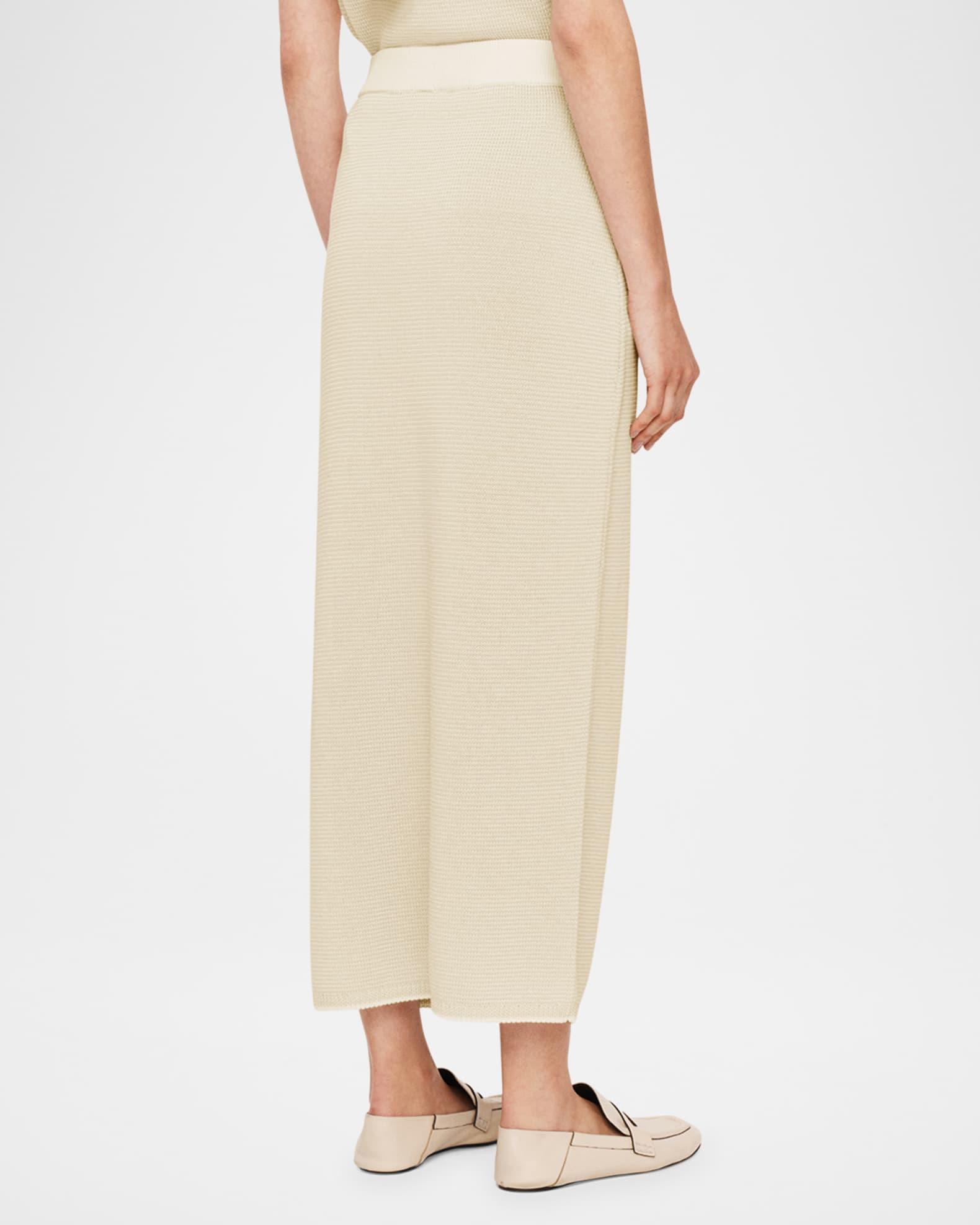 Striped Cotton Knit Maxi Skirt Product Image