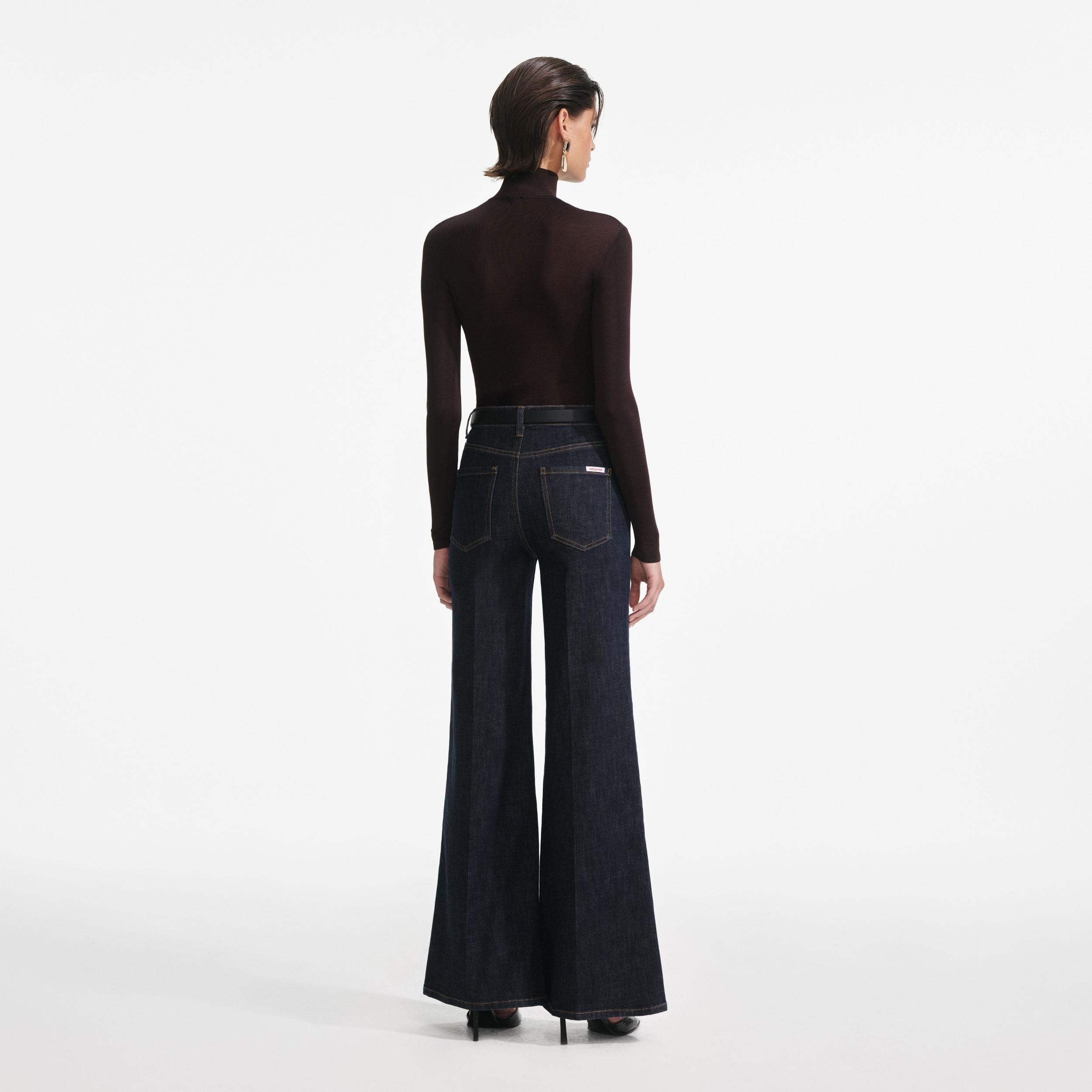 Indigo Flared Jeans Product Image