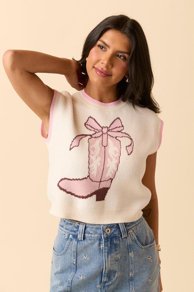 Gayle Bow Boots Sweater Vest Product Image