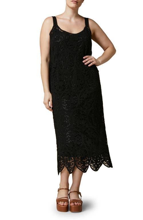 Womens Plus Size Riber Embroidered Cotton-Blend Slipdress Product Image