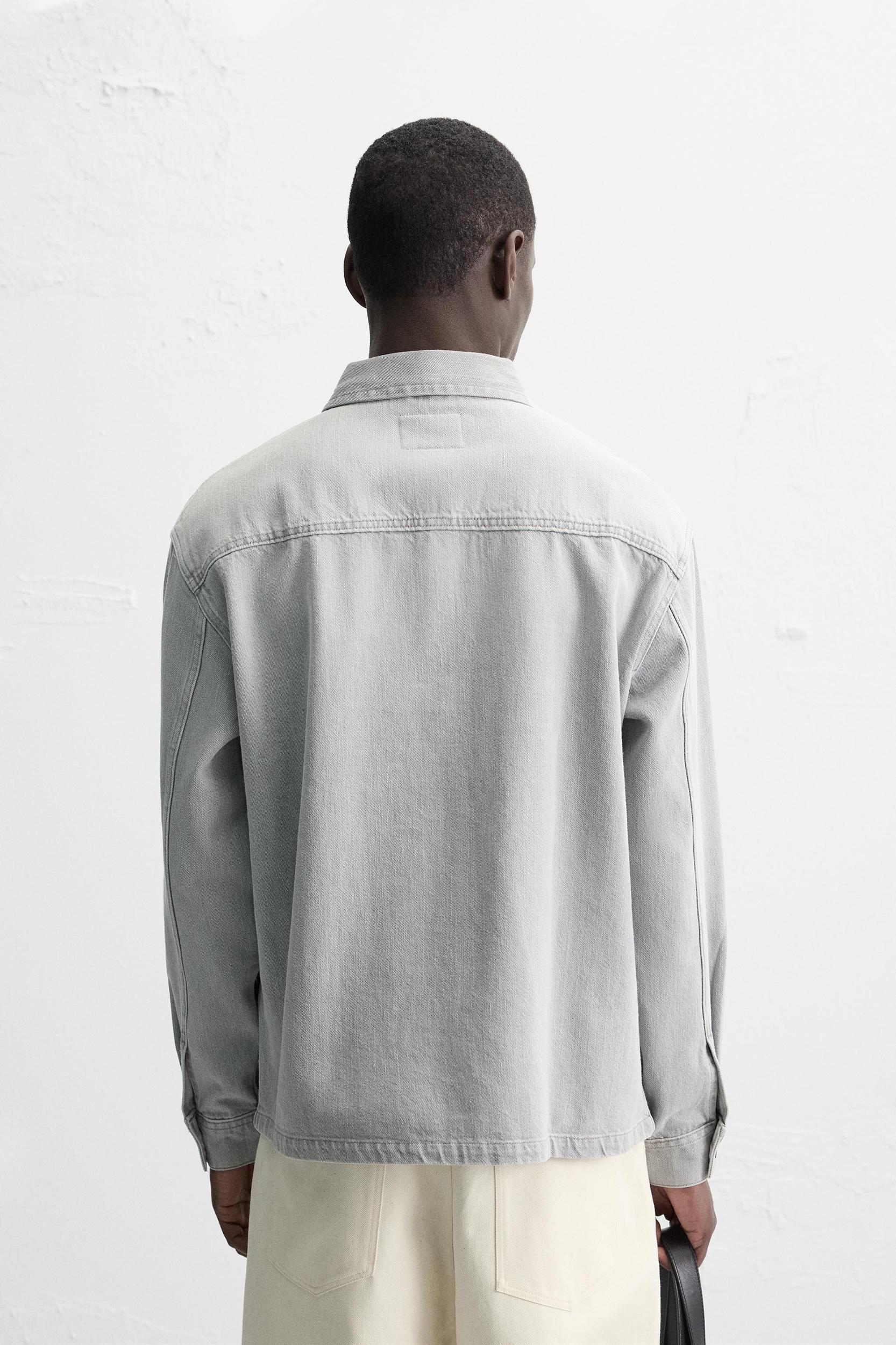 BOXY FIT DENIM SHIRT Product Image