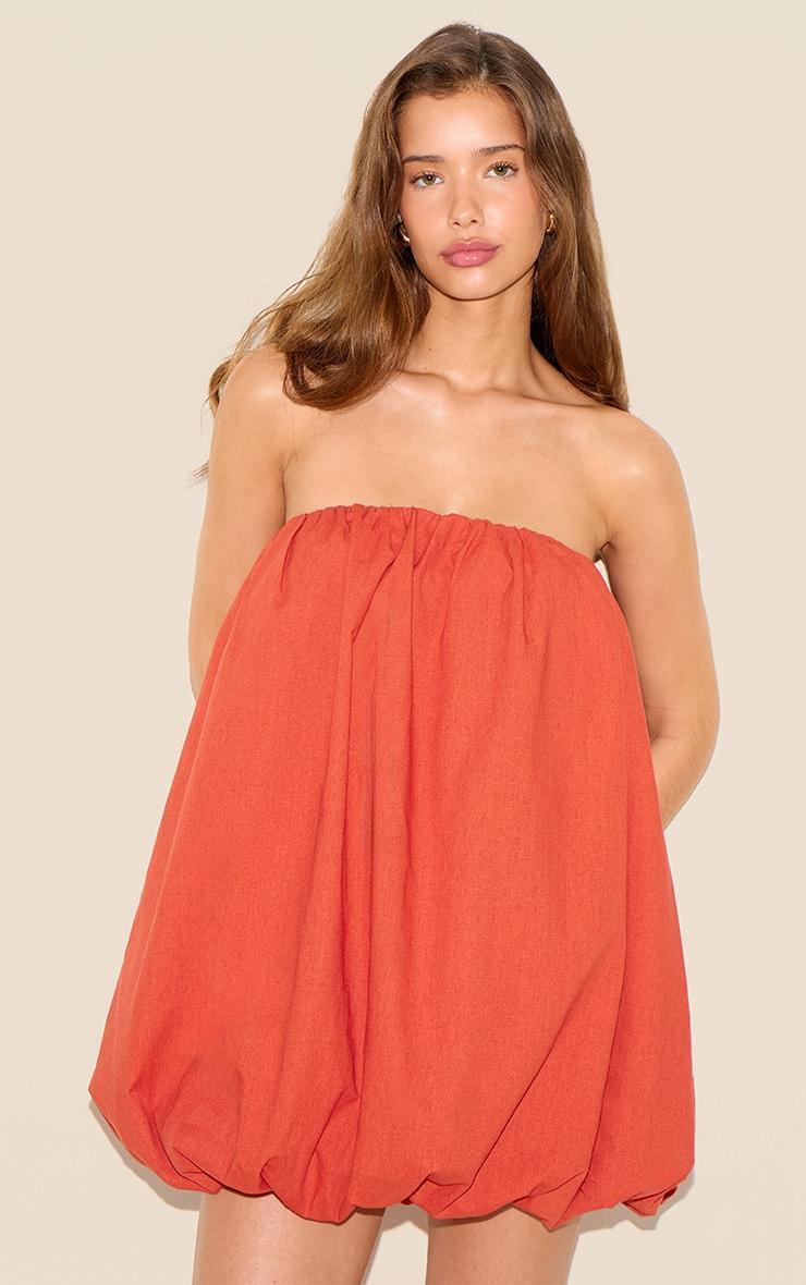 Rust Puffball Dress Product Image