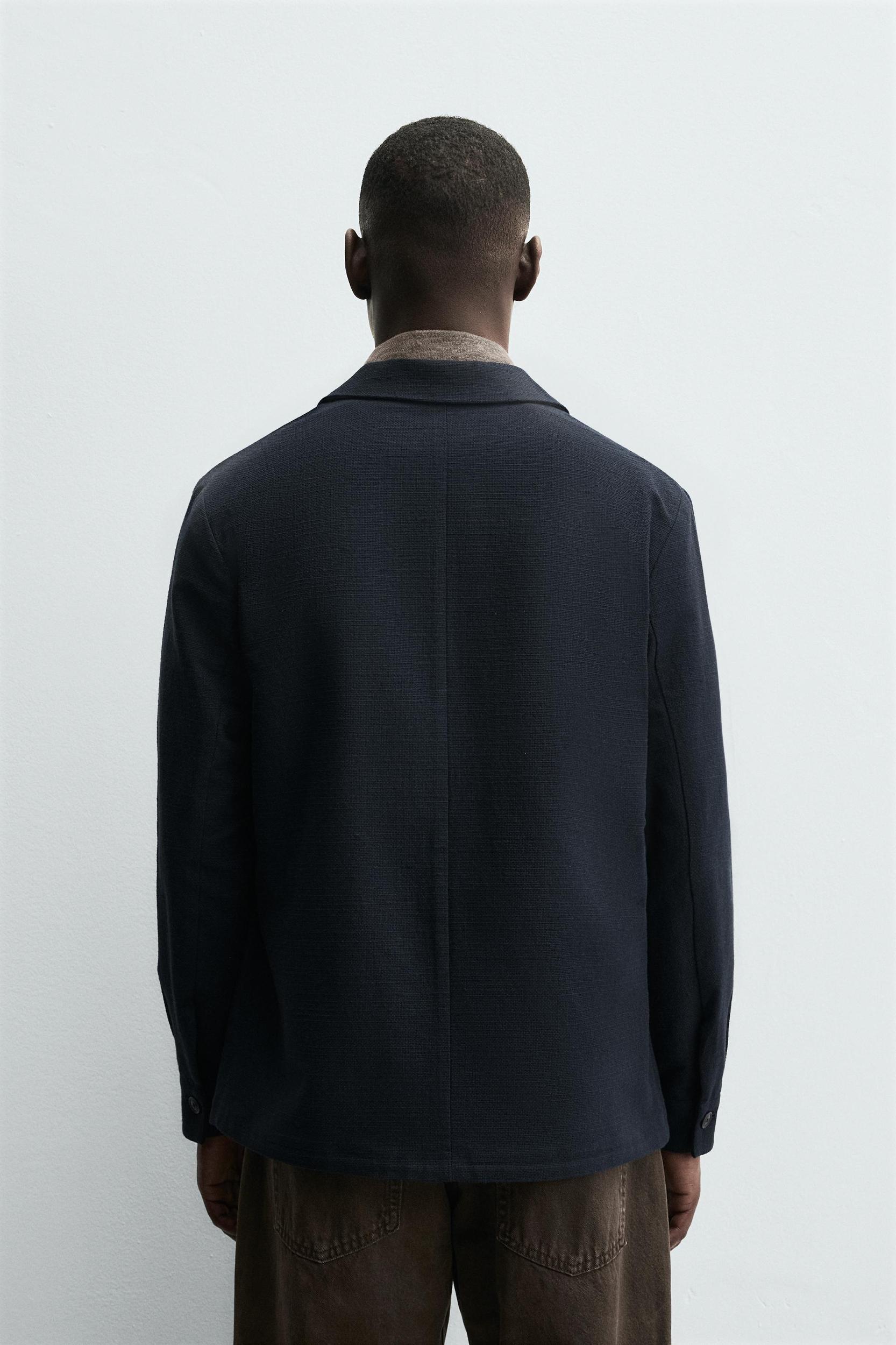TEXTURED REGULAR FIT OVERSHIRT Product Image