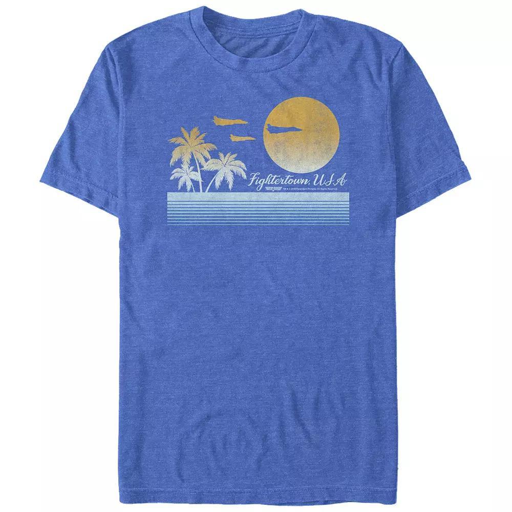 Big & Tall Top Gun Fightertown USA Graphic Tee, Men's, Size: 4XL Tall, Royal Grey Product Image