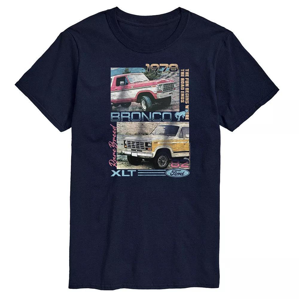 Mens Ford Bronco XLT Rare Breed Graphic Tee Blue Product Image