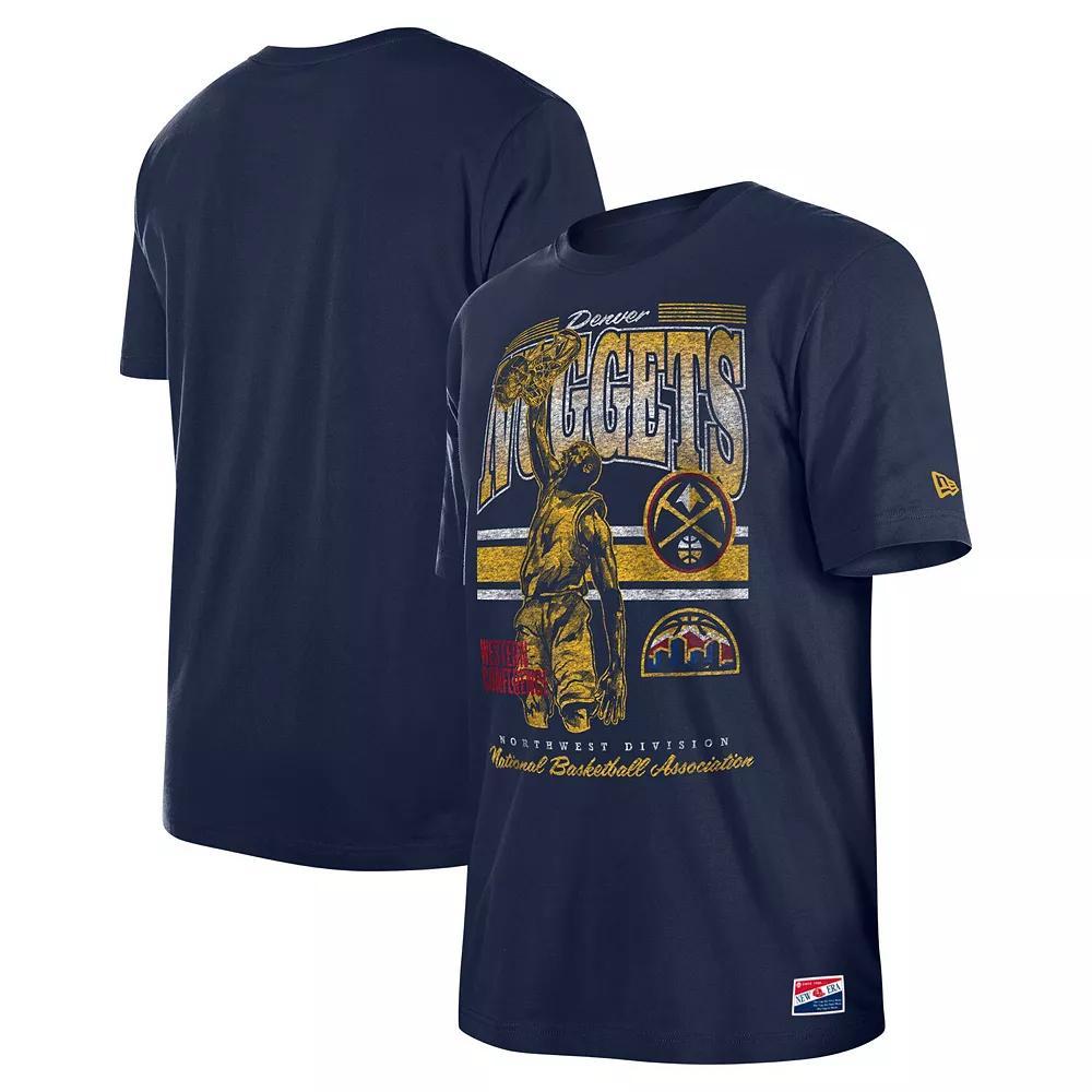 Men's New Era Navy Denver Nuggets Enzyme Wash Oversized T-Shirt, Size: Medium, Nug Blue Product Image