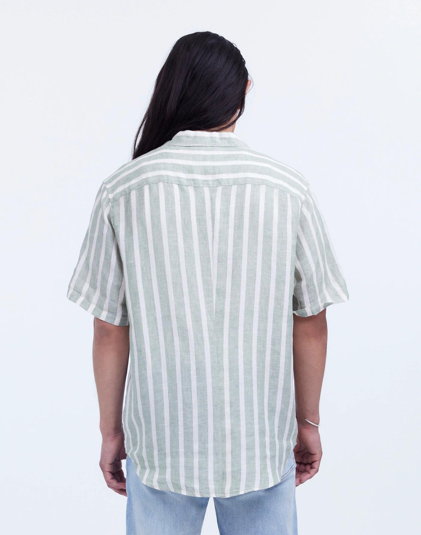 Linen Easy Short-Sleeve Shirt in Print Product Image