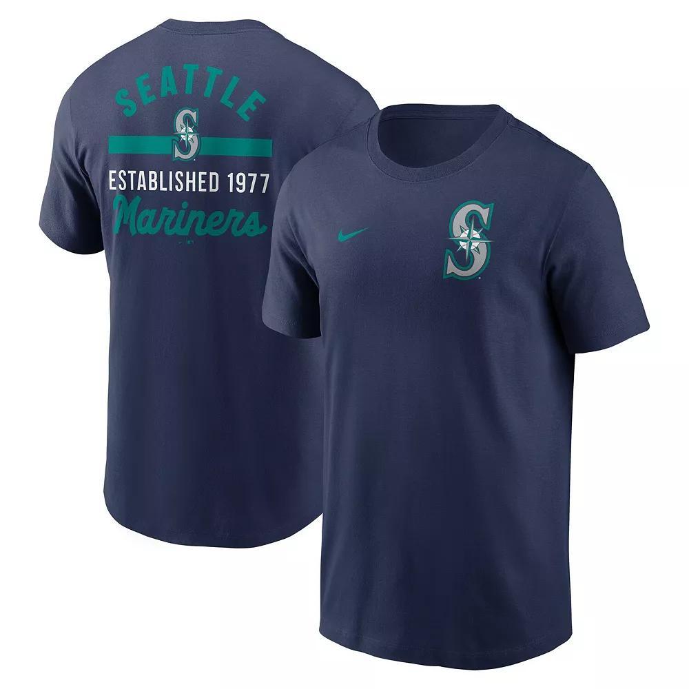 Men's Nike Navy Seattle Mariners 2-Hit T-Shirt, Size: Large, Blue Product Image