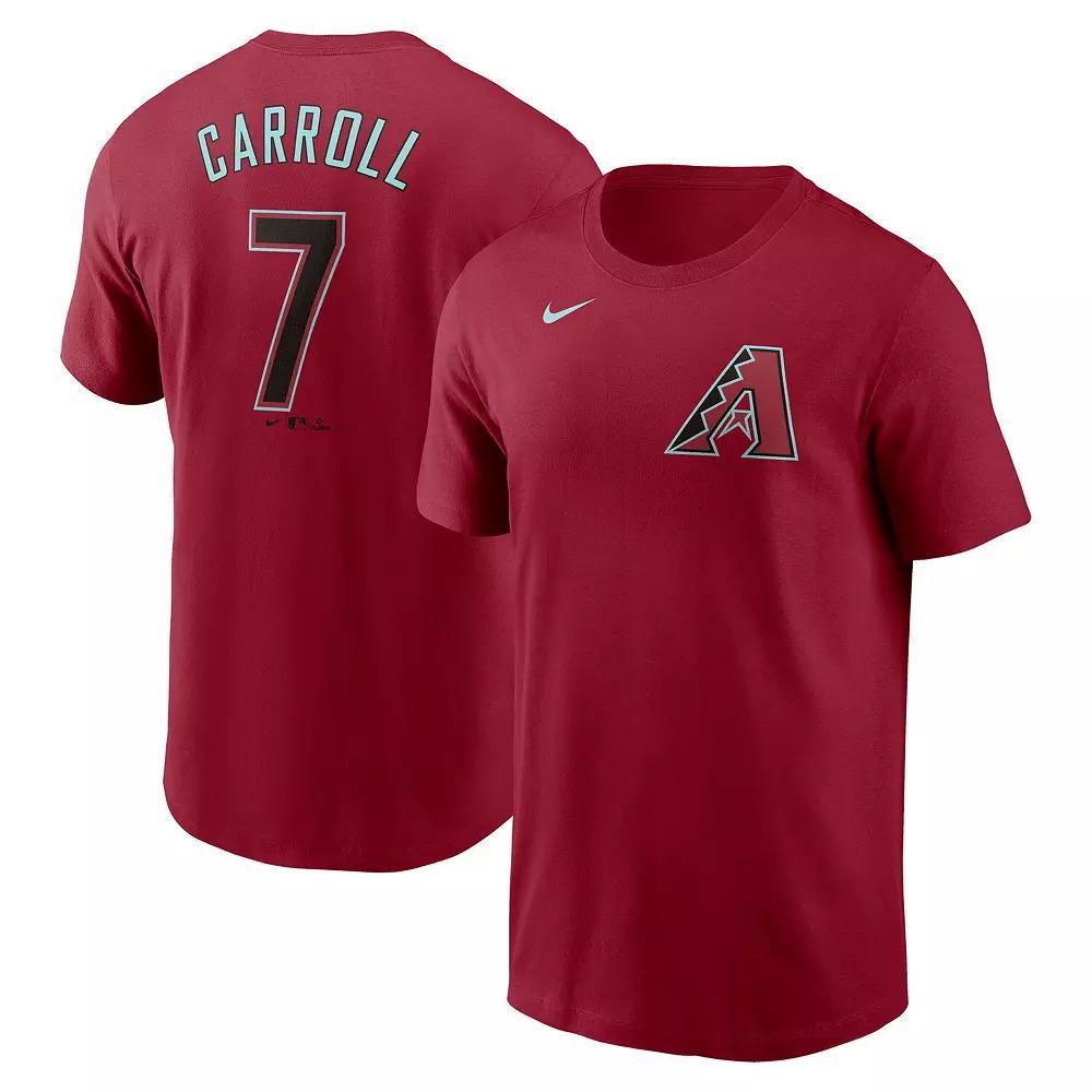 Men's Nike Corbin Carroll Red Arizona Diamondbacks Fuse Name & Number T-Shirt, Size: Medium Product Image