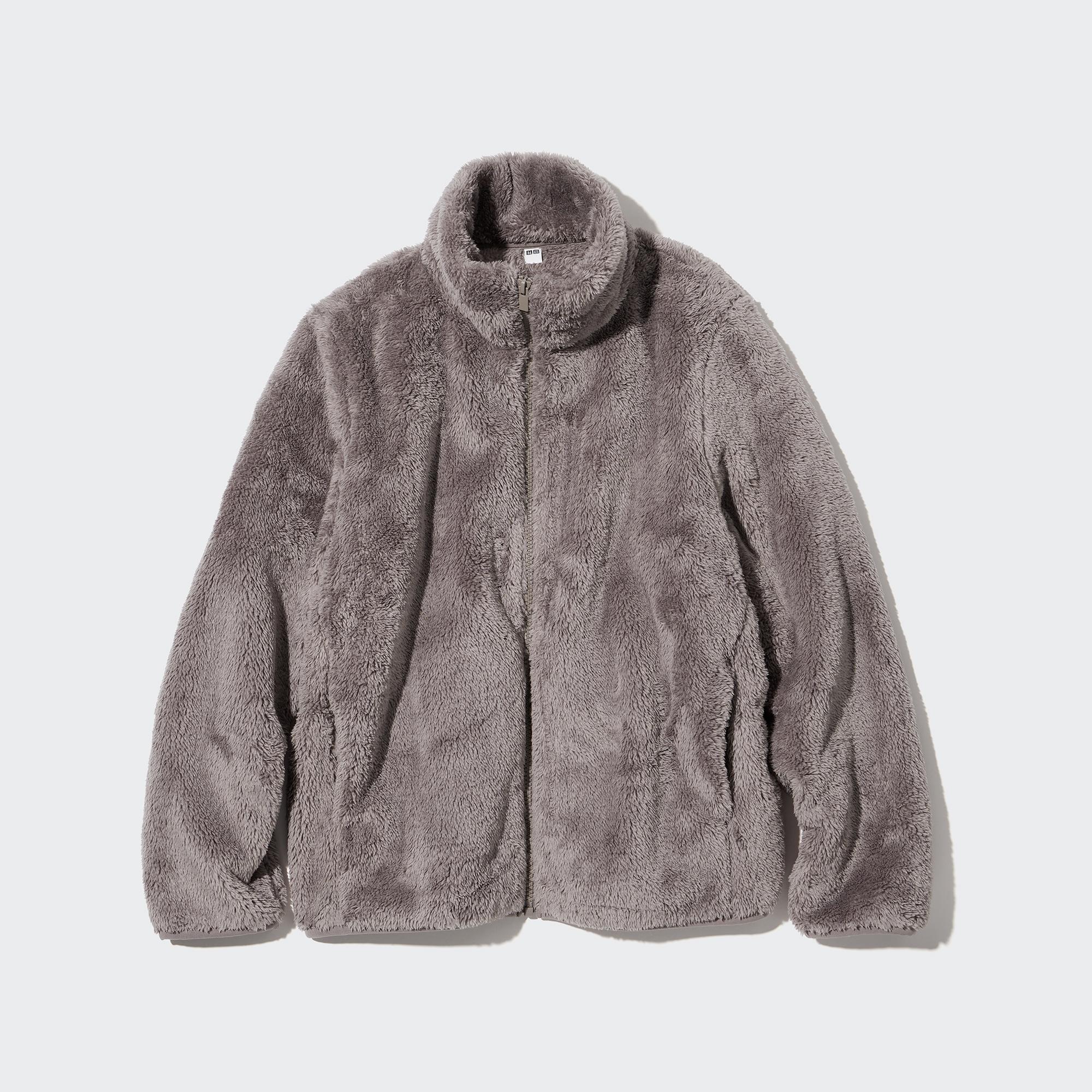 Womens Fluffy Yarn Fleece Full-Zip Jacket Brown XL UNIQLO US Product Image