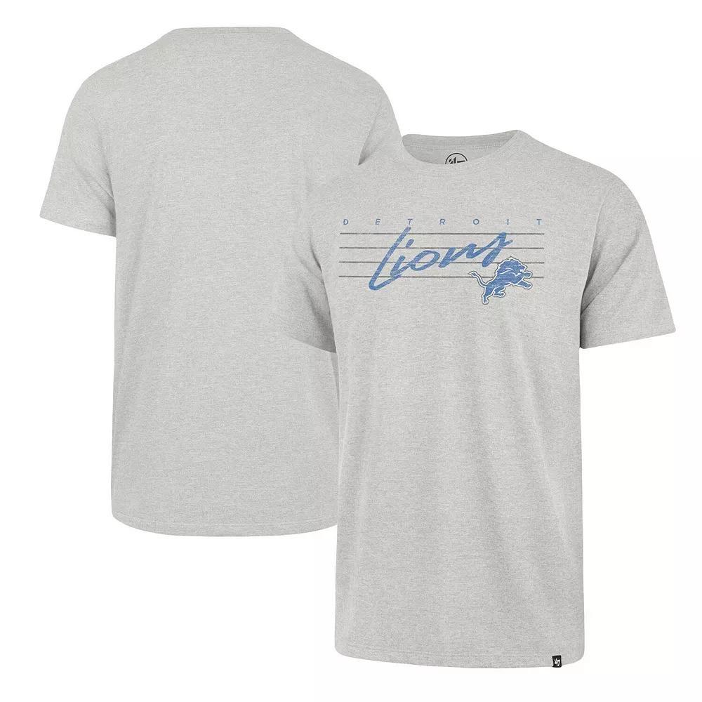 Men's '47 Gray Detroit Lions Downburst Franklin T-Shirt, Size: Medium, Grey Product Image