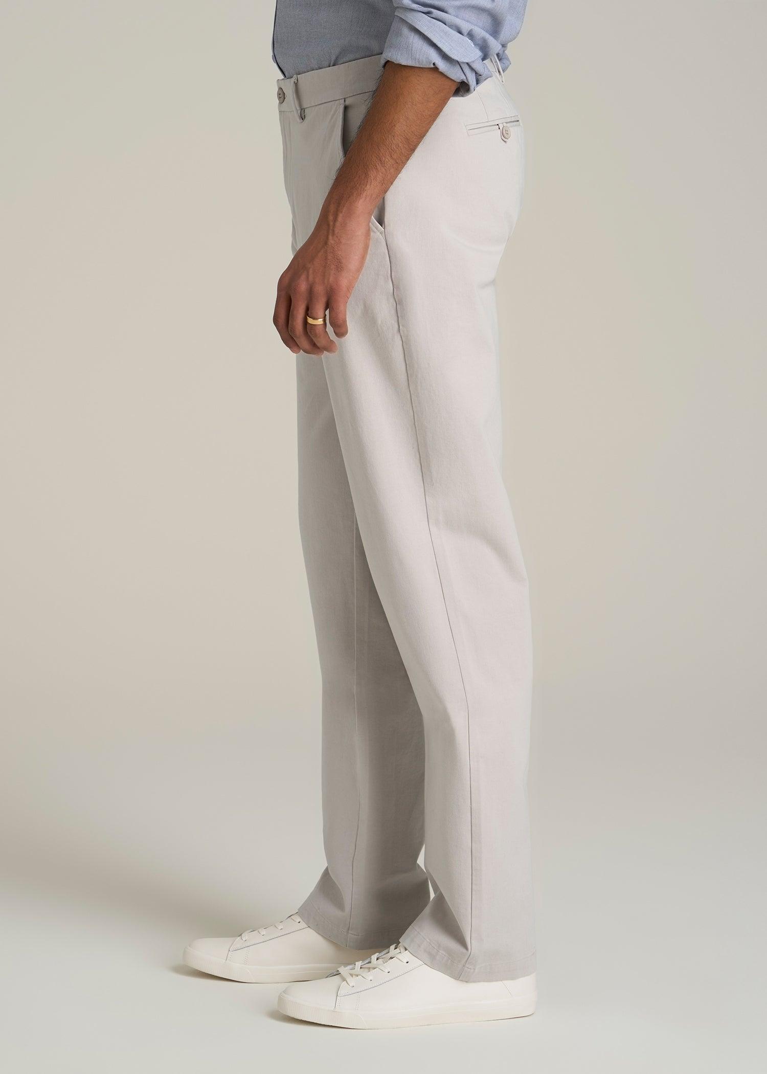 4 Way Stretch Commuter RELAXED Chino Pants for Tall Men in Drywall Tan Product Image