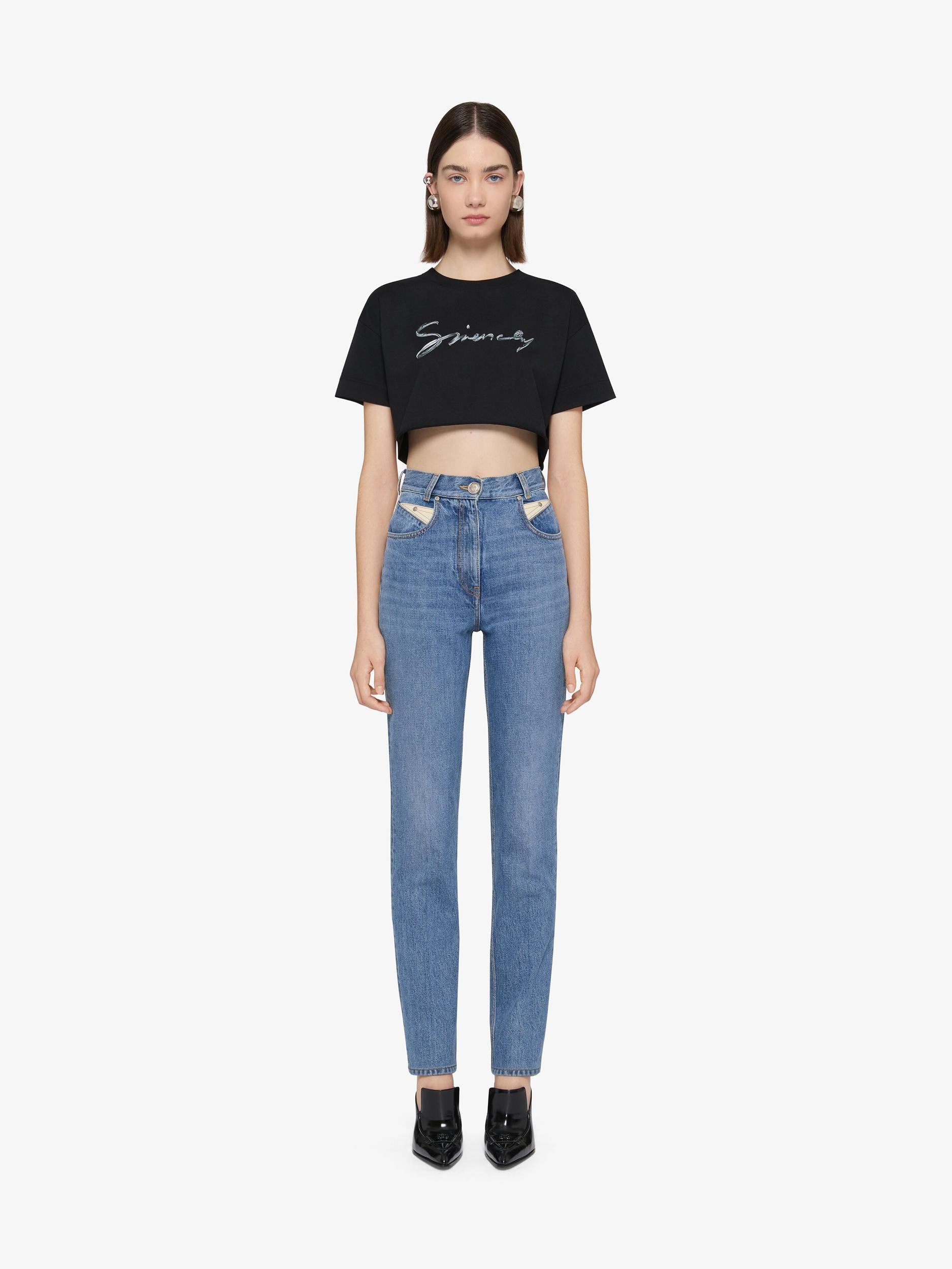 GIVENCHY cropped t-shirt in cotton Product Image