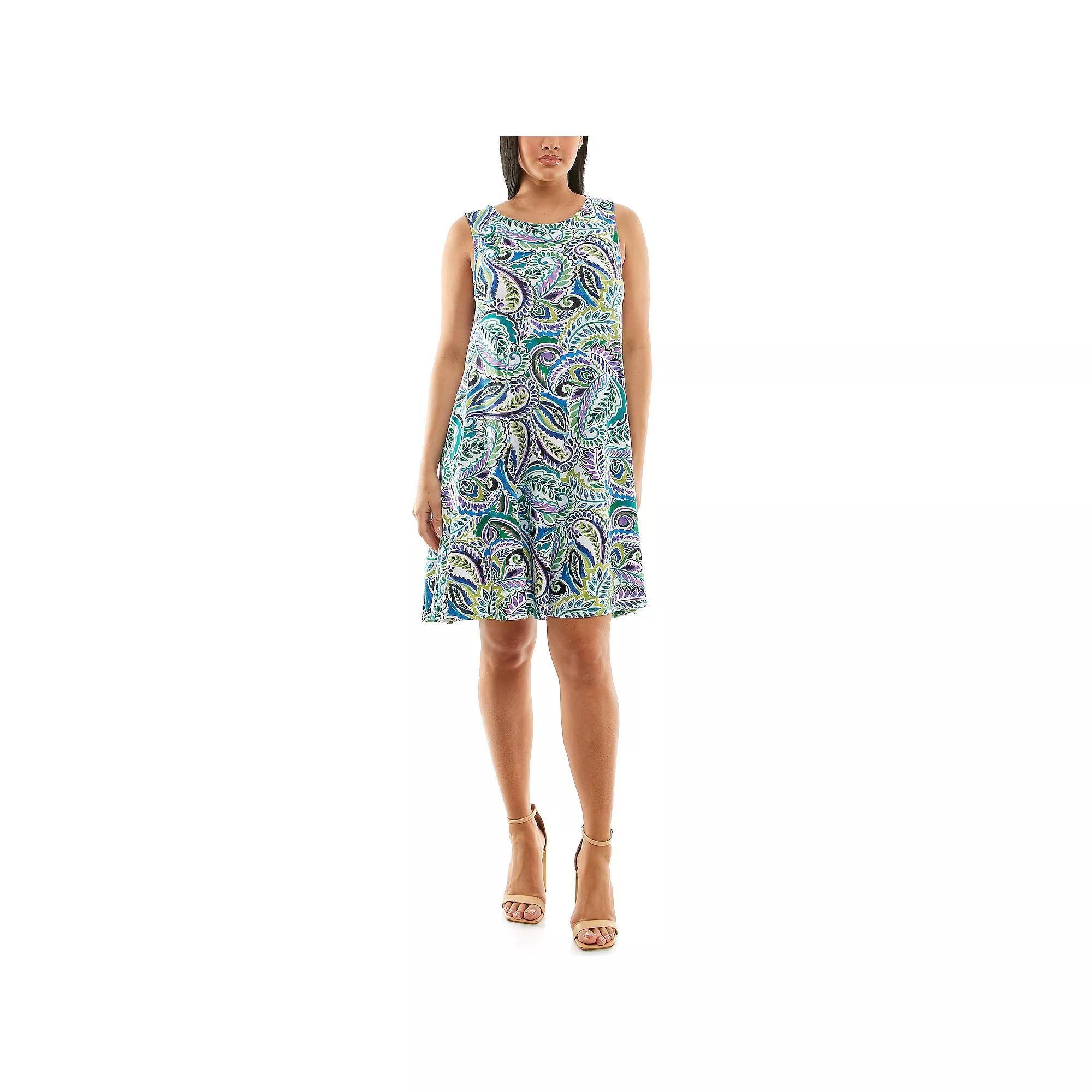 Womens Nina Leonard Floral Swing Dress Product Image