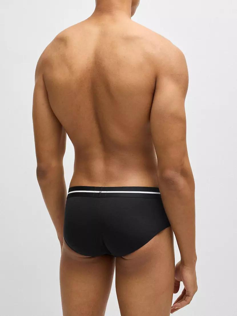 Three-Pack of Stretch-Cotton Trunks with Logo Waistbands Product Image
