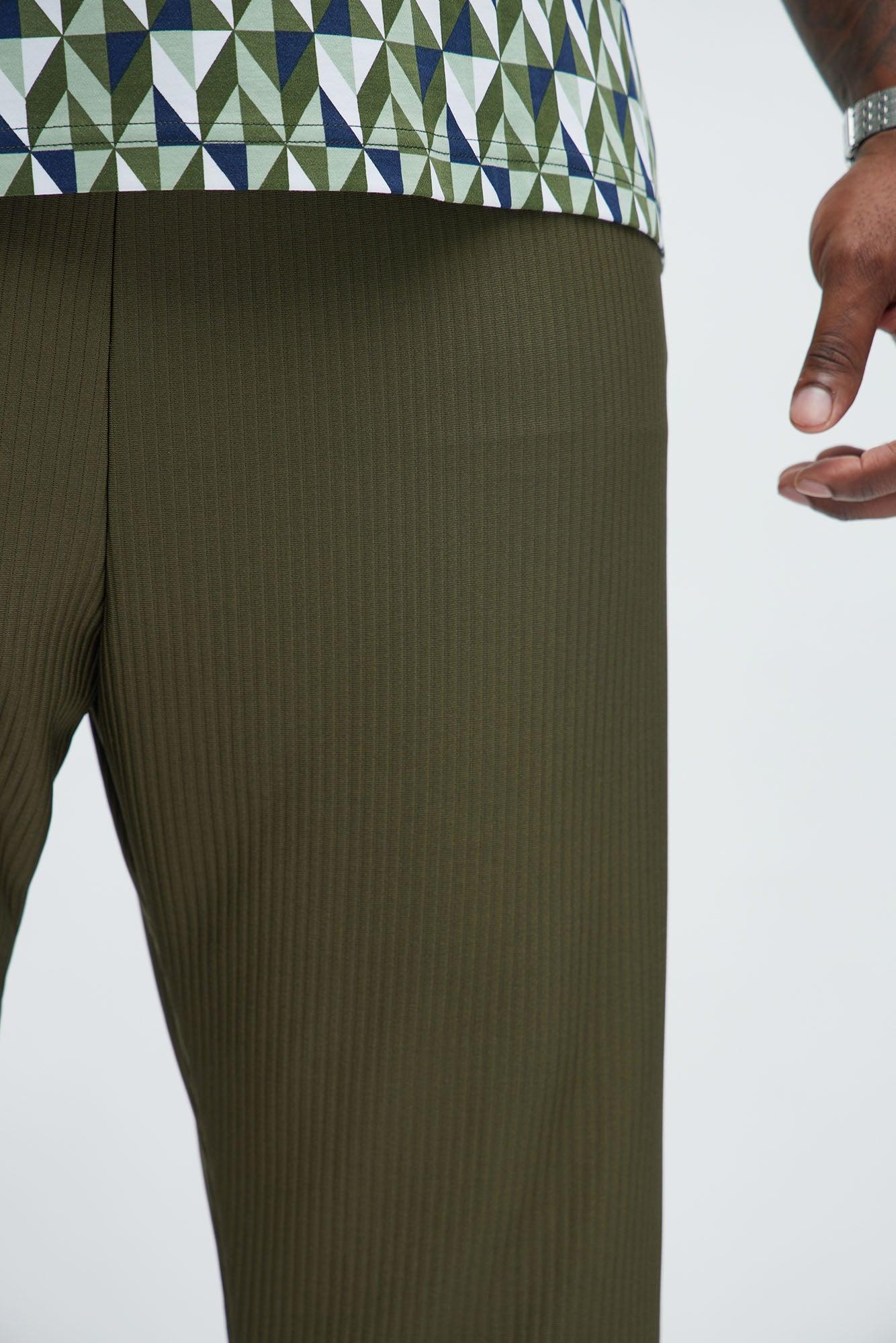 Archway Pleated Pants - Olive Product Image
