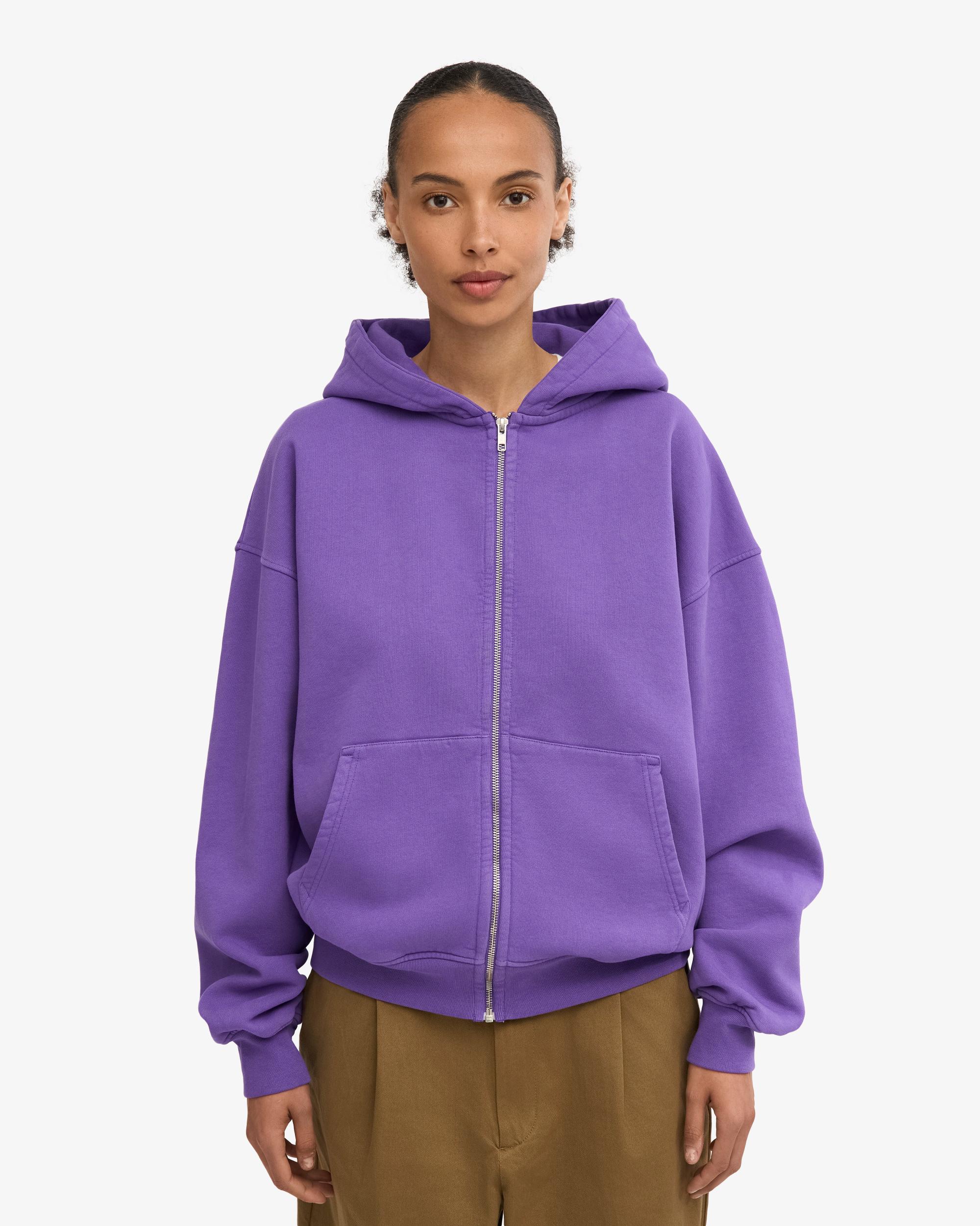 Organic Oversized Zip Hood - Dusty Olive Product Image