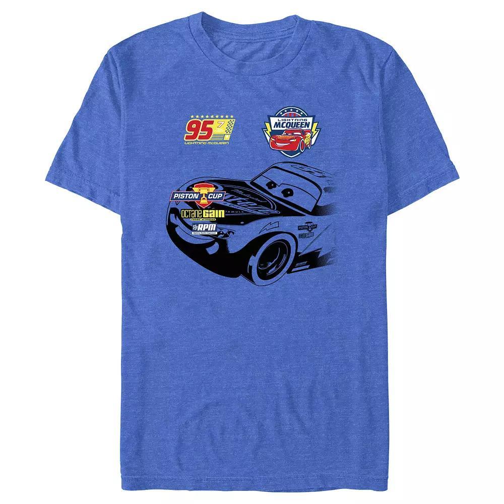 Disney / Pixar's Cars Lightning McQueen Octane Gain Men's Graphic Tee, Size: XS, Royal Grey Product Image