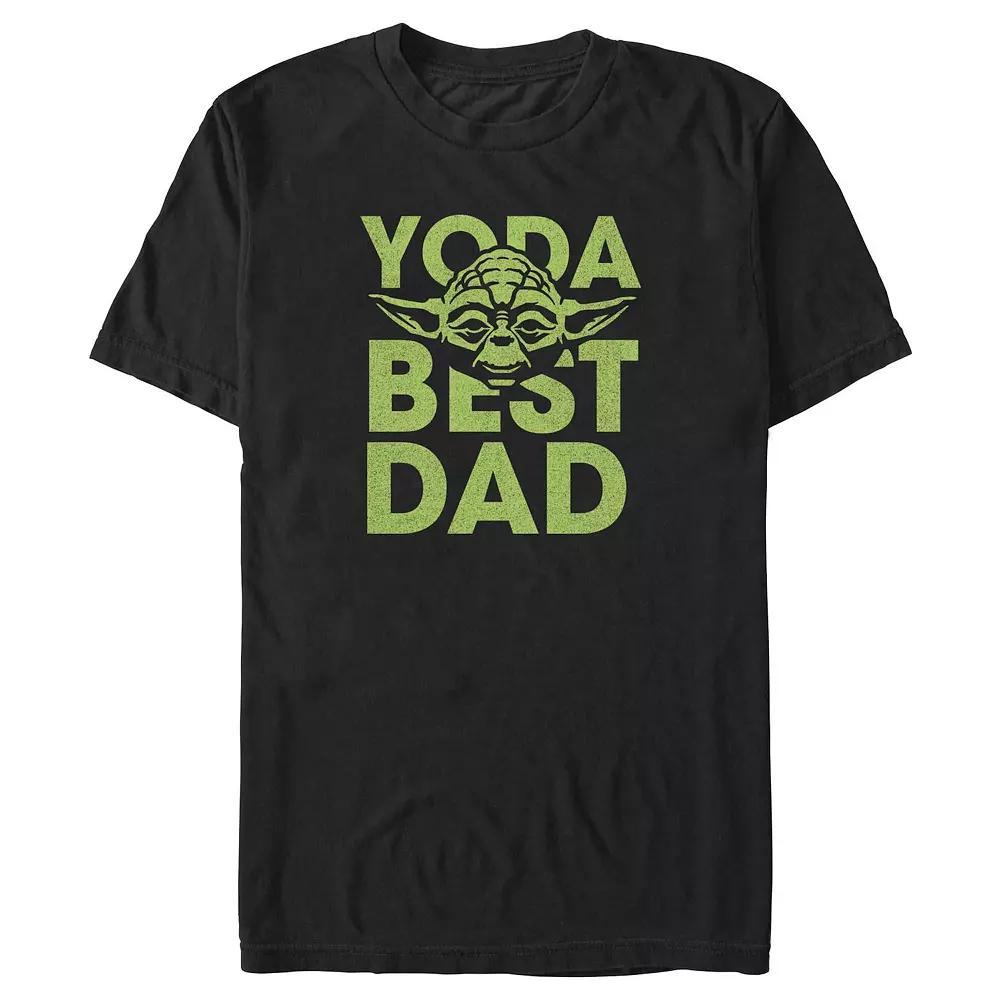 Big & Tall Star Wars Yoda Best Dad Graphic Tee, Men's, Size: Large Tall, Black Product Image