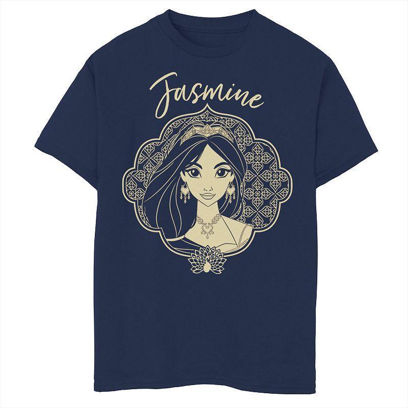 Disney's Aladdin Boys 8-20 Live Action Jasmine Framed Portrait Graphic Tee, Boy's, Size: XL, Blue Product Image