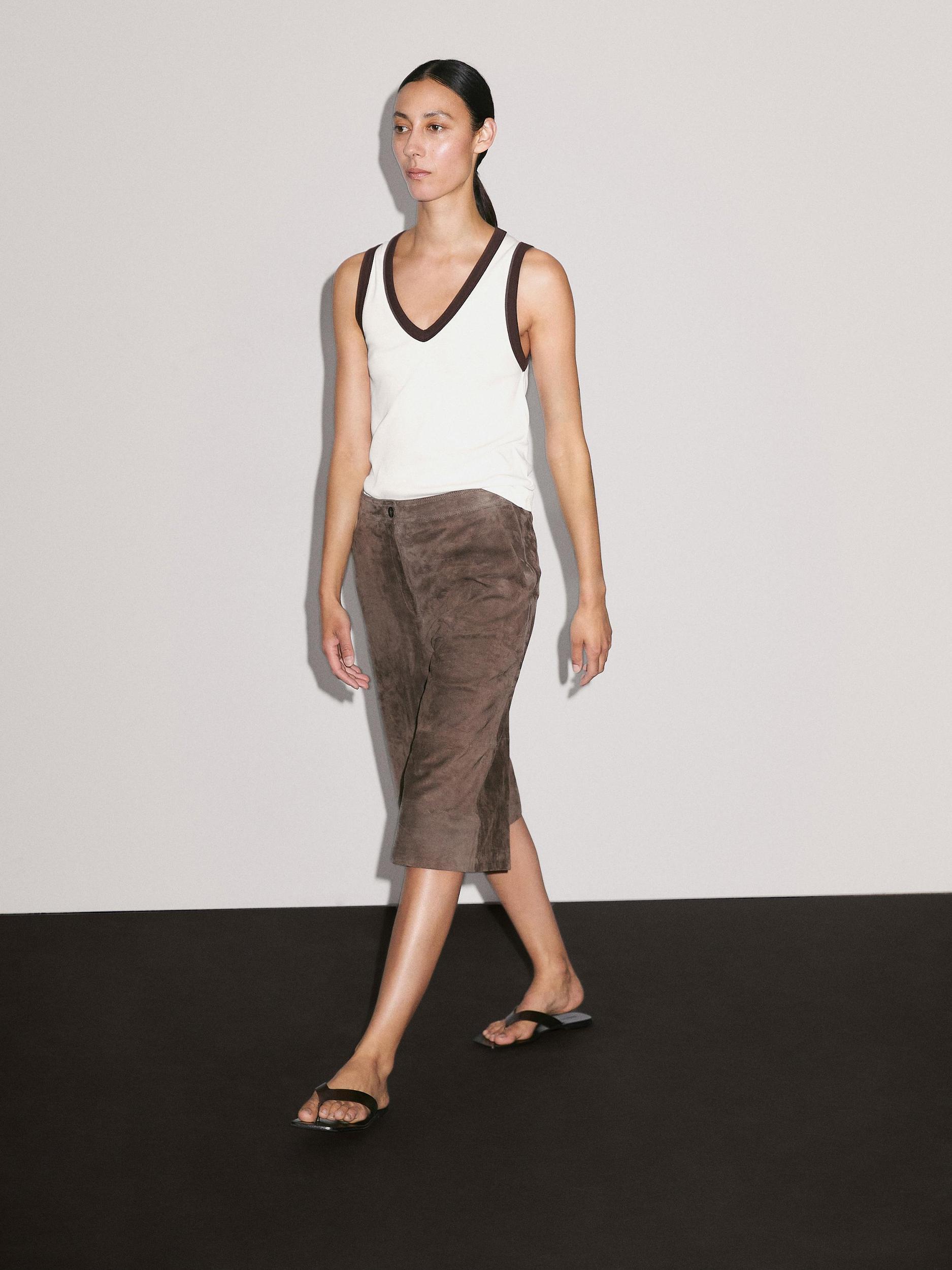 100% linen wide-leg trousers Product Image