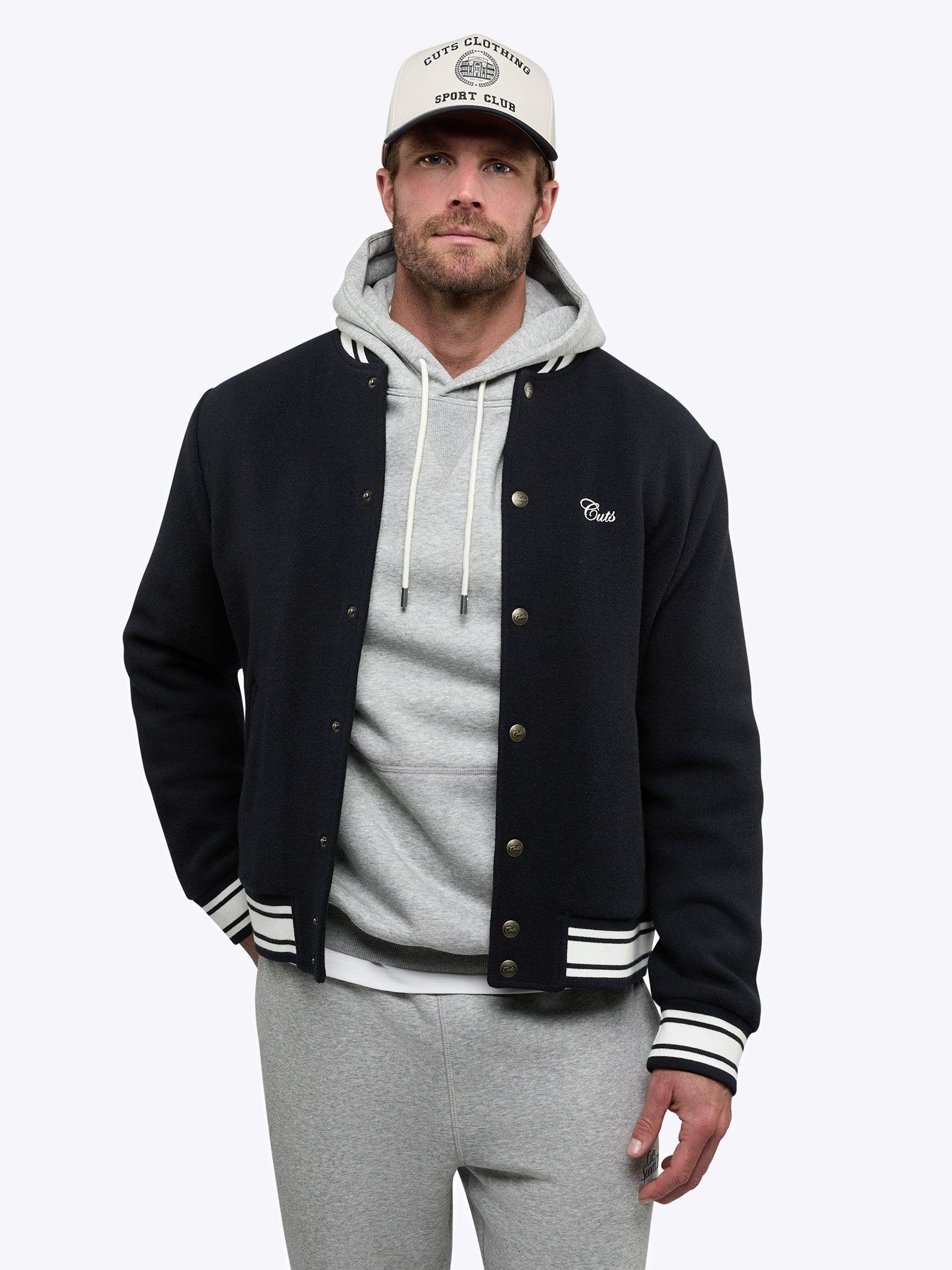 Varsity Bomber | Marine Navy Classic-Fit Product Image