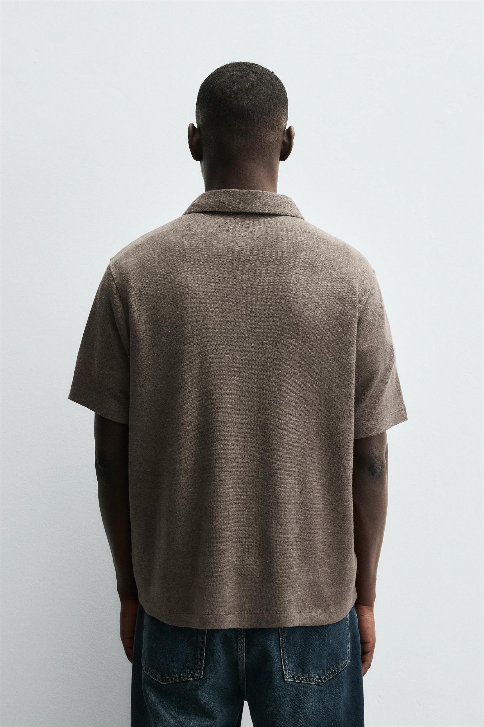 HEMP VISCOSE POLO SHIRT Product Image