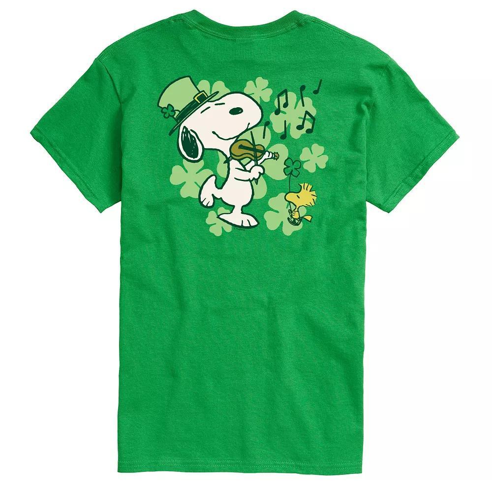 Men's Peanuts Snoopy St. Patrick's Day Graphic Tee, Size: Small, Green Product Image