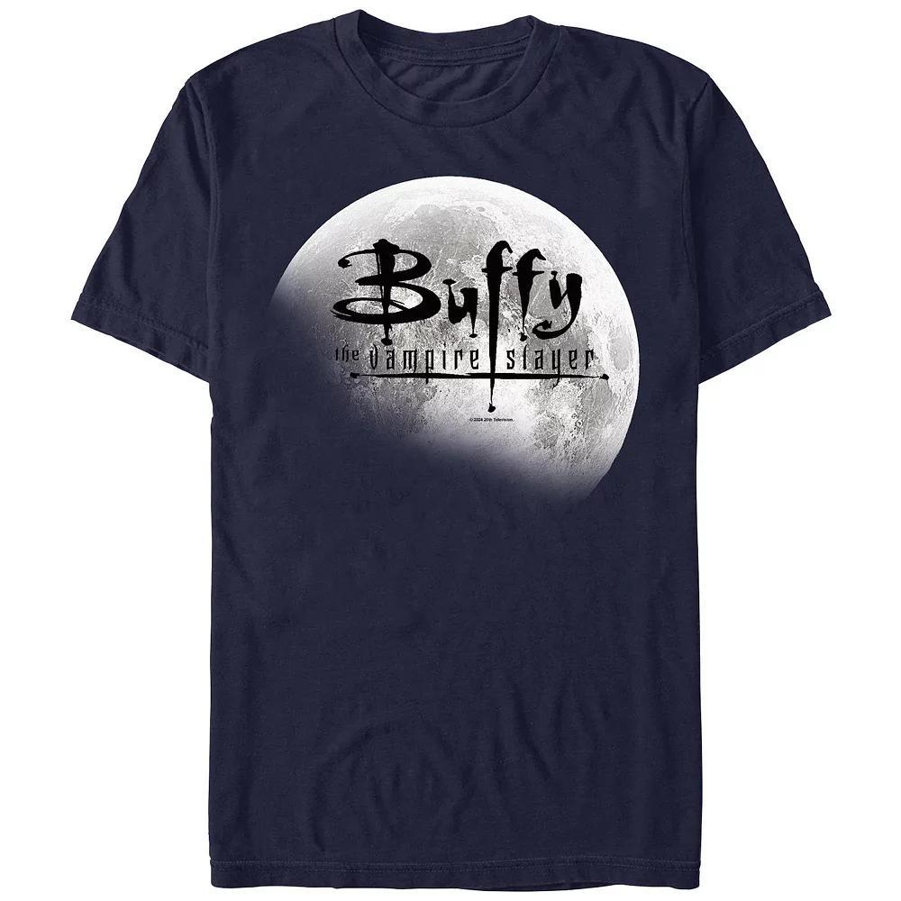 Men's Buffy The Vampire Slayer Moon Logo Graphic Tee, Size: Small, Blue Product Image