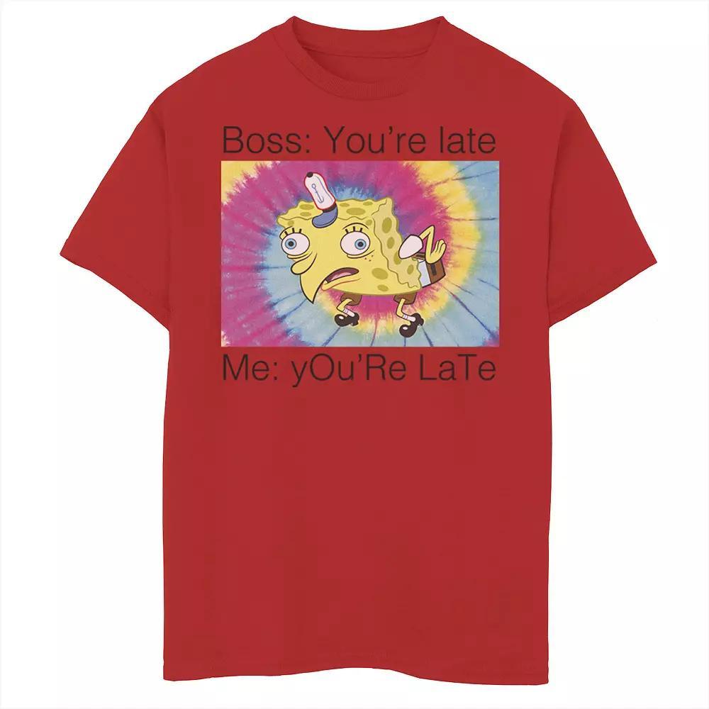 Boys 8-20 Super Mario Bros. I Mustache You For All Your Presents Graphic Tee, Boy's, Size: XL, Red Product Image