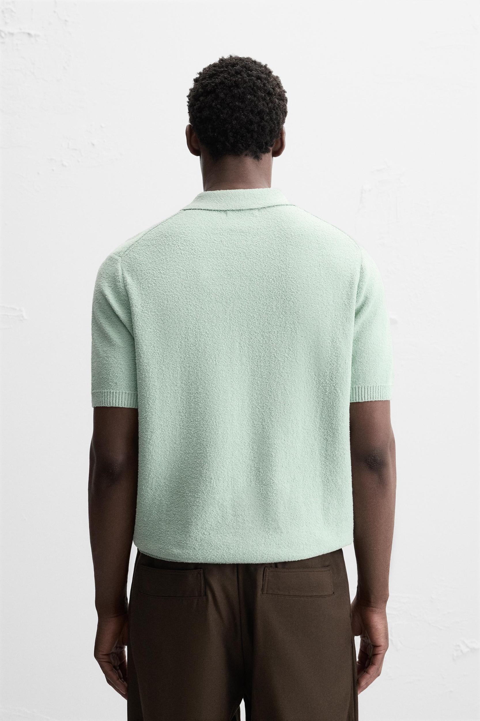 TEXTURED KNIT POLO SHIRT Product Image