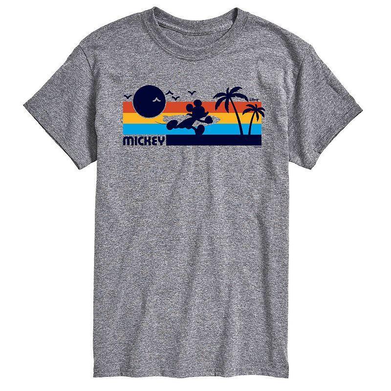 Disney's Mickey Mouse Big & Tall Sunset Graphic Tee, Men's, Size: XL Tall, Gray Product Image