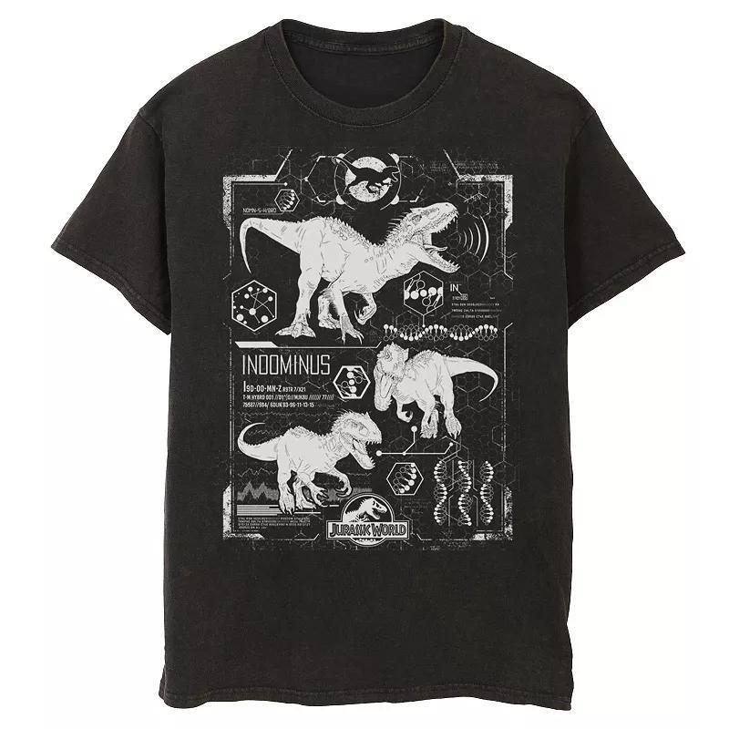 Mens Jurassic World Indominus Rex Schematic Tee, Men's, Size: XXL, Grey Product Image