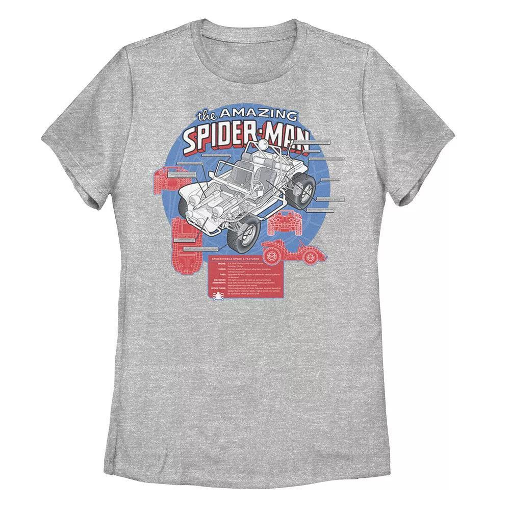 Juniors' Amazing Spider-Man Auto Graphic Tee, Girl's, Size: Medium, Athletic Grey Product Image