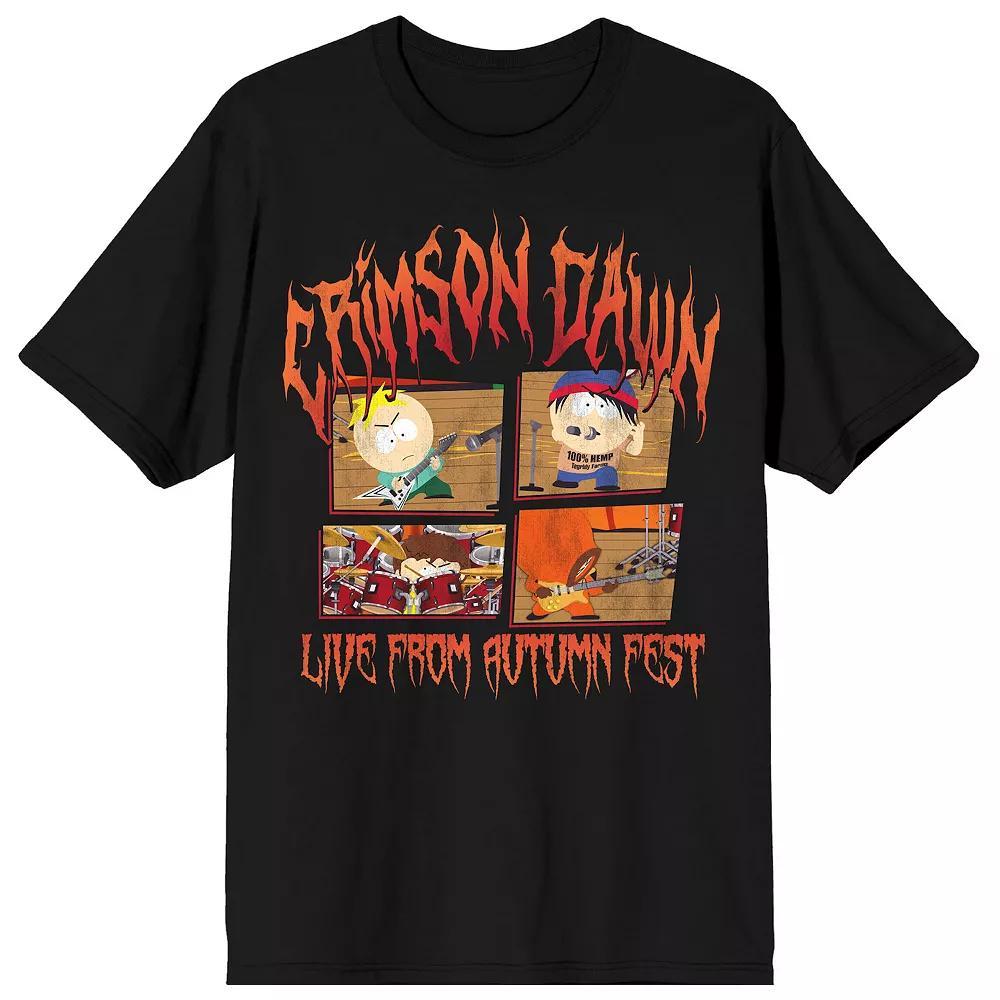 Men's South Park Crimson Dawn Band Live Graphic Tee, Size: Small, Black Product Image