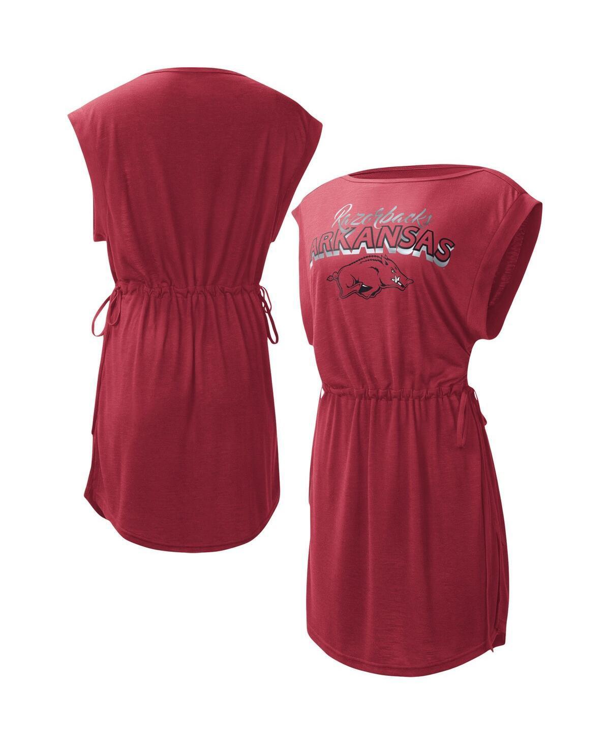 Women's G-III 4Her by Carl Banks Cardinal Arkansas Razorbacks GOAT Swimsuit Cover-Up Dress, Size: Large, Red Product Image