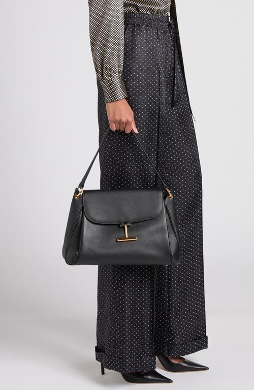 TOM FORD Medium Tara Leather Shoulder Bag In Black Product Image
