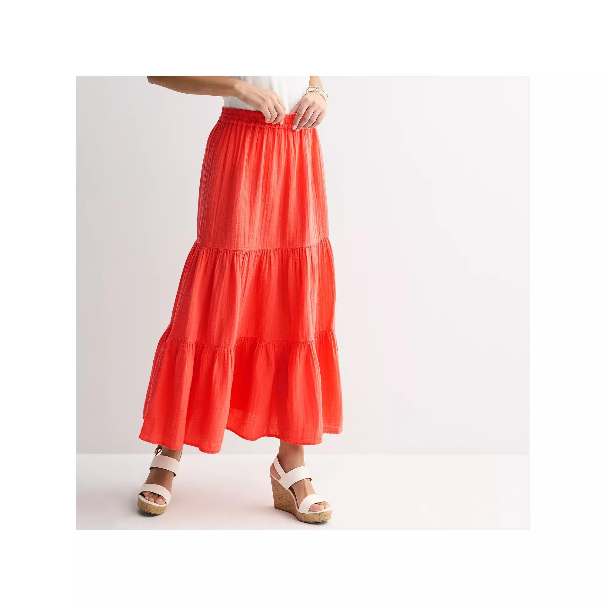Women's Sonoma Goods For Life® Double Weave Maxi Skirt, Size: Small, Desire Product Image