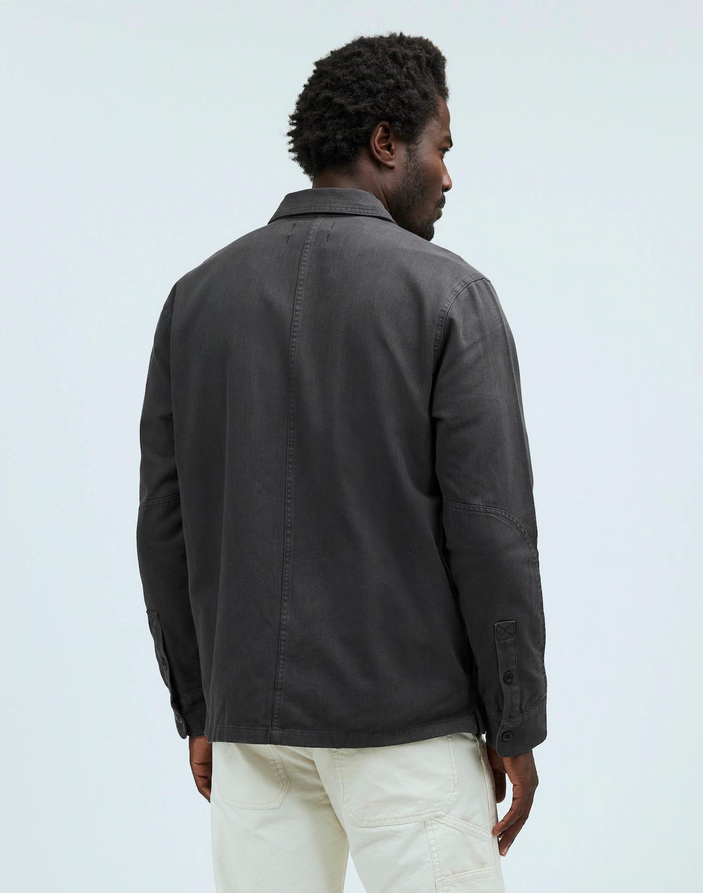 Straight Hem Garment-Dyed Work Shirt Product Image