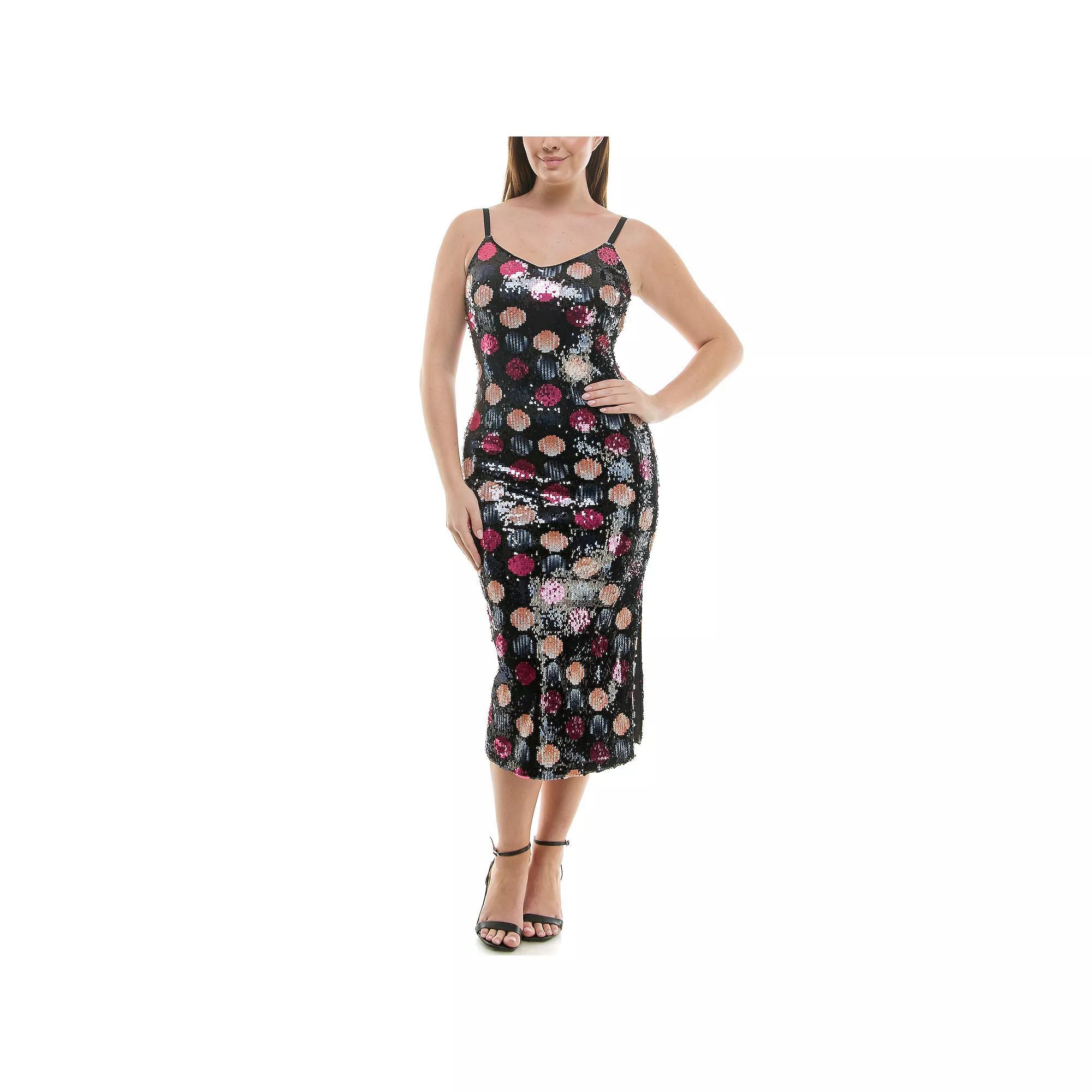 Women's Nicole Miller Sequin Midi Party Dress, Size: 10, Blue Sangria Team Product Image