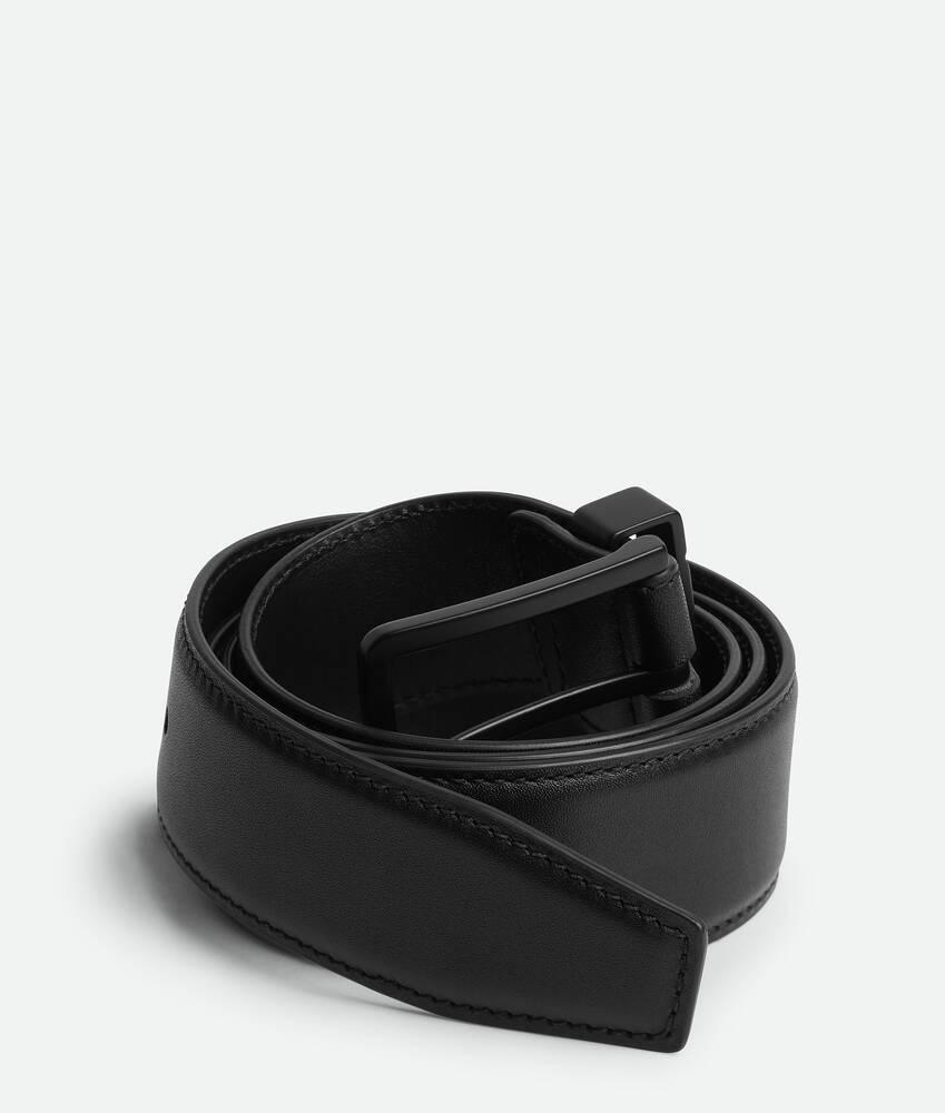 Men's Intreccio Loop Belt in Black Product Image