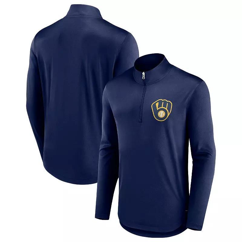 Men's Fanatics Branded Red Washington Nationals Tough Minded Quarter-Zip Jacket, Size: Large Product Image