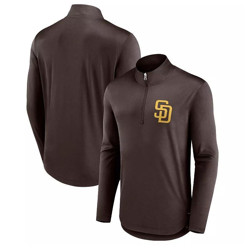 Men's Fanatics Branded Red Washington Nationals Tough Minded Quarter-Zip Jacket, Size: Large Product Image